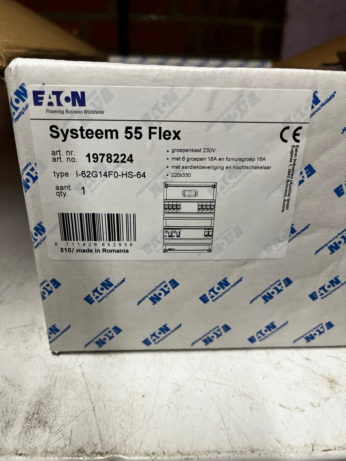 Eaton Systeem 55 Flex Groepenkast 230V met aardlek en hoofd, Ophalen of Verzenden, Nieuw, Overige typen