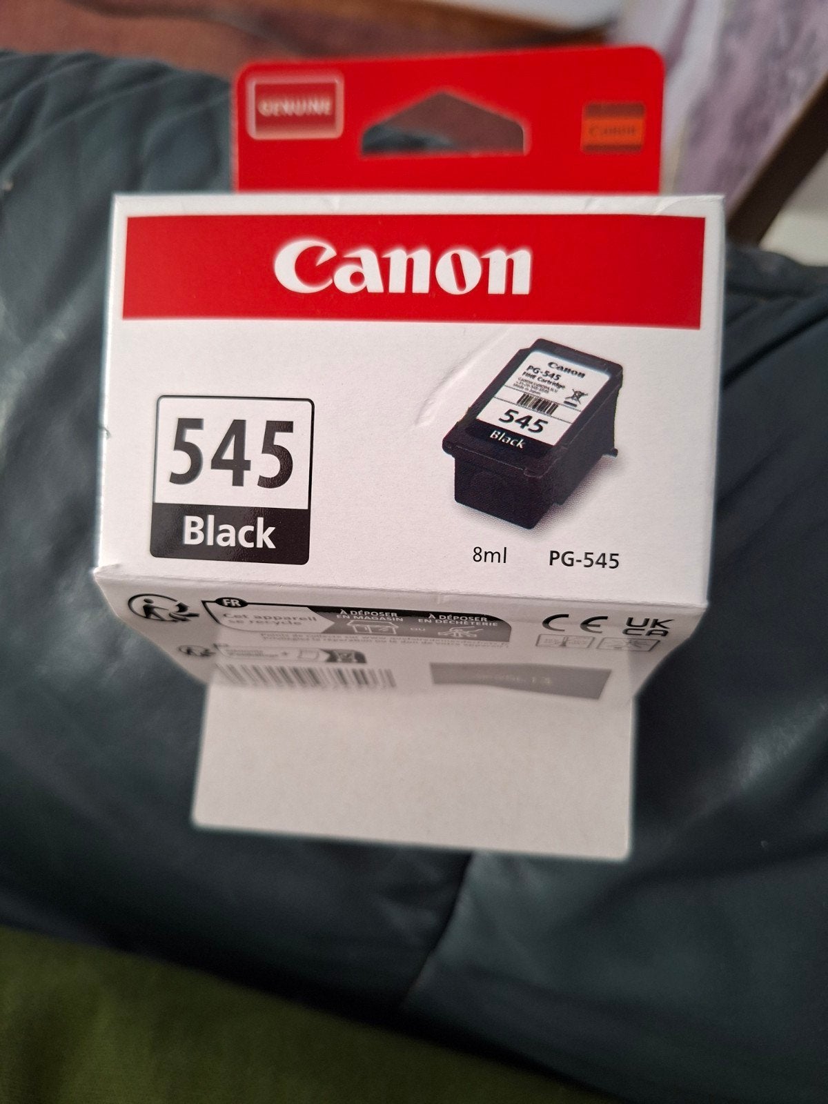 Canon PG-545 Zwarte Inktcartridge - Origineel, 8ml, Ophalen, Nieuw, Cartridge, Canon