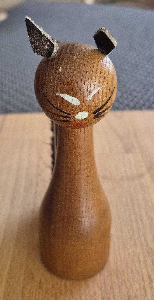 Deens design - kat met borstel jaren '50/'60, Verzamelen, Ophalen of Verzenden, Zo goed als nieuw