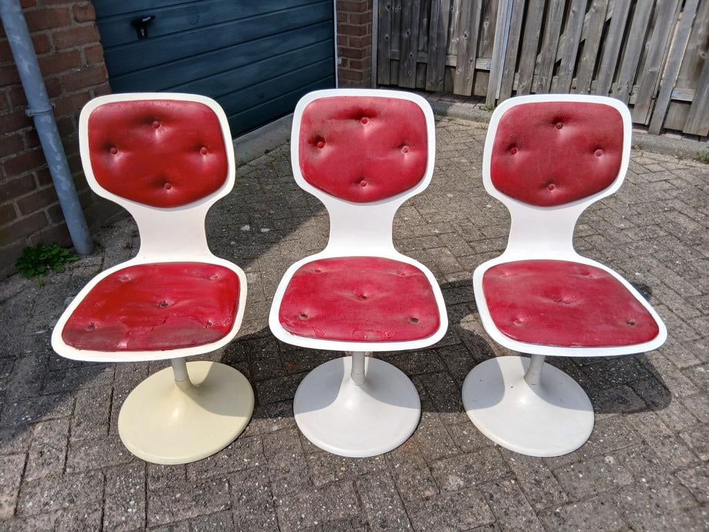 3 jaren 50 60 Tulp draaistoelen Tulip DDR Erzeugnis Lusch, Ophalen