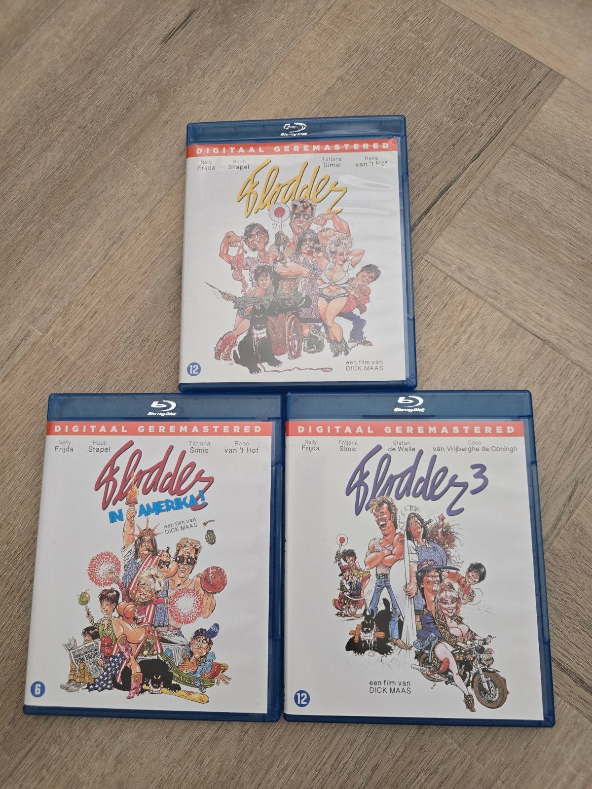 Blu-ray de flodder trilogie, Cd's en Dvd's, Blu-ray, Zo goed als nieuw, Tv en Series, Blu-ray, Film, Alle leeftijden, Nederlands