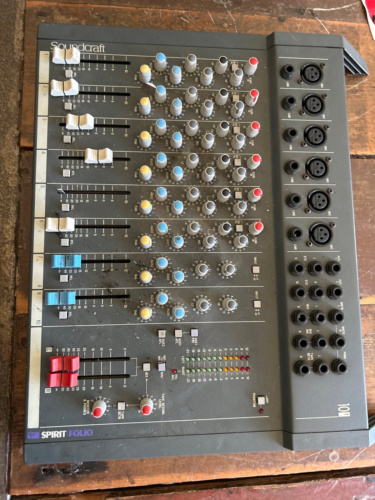 Soundcraft Spirit Folio 10 kanaals mixer - Voeding mist, Ophalen, Gebruikt