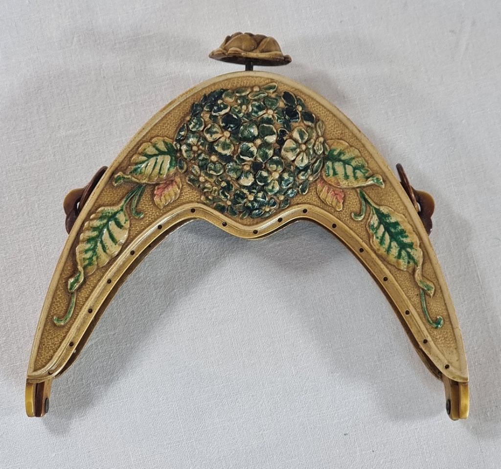 Antieke Art Nouveau celluloid tasbeugel, Ophalen of Verzenden, Overige materialen, Overige typen