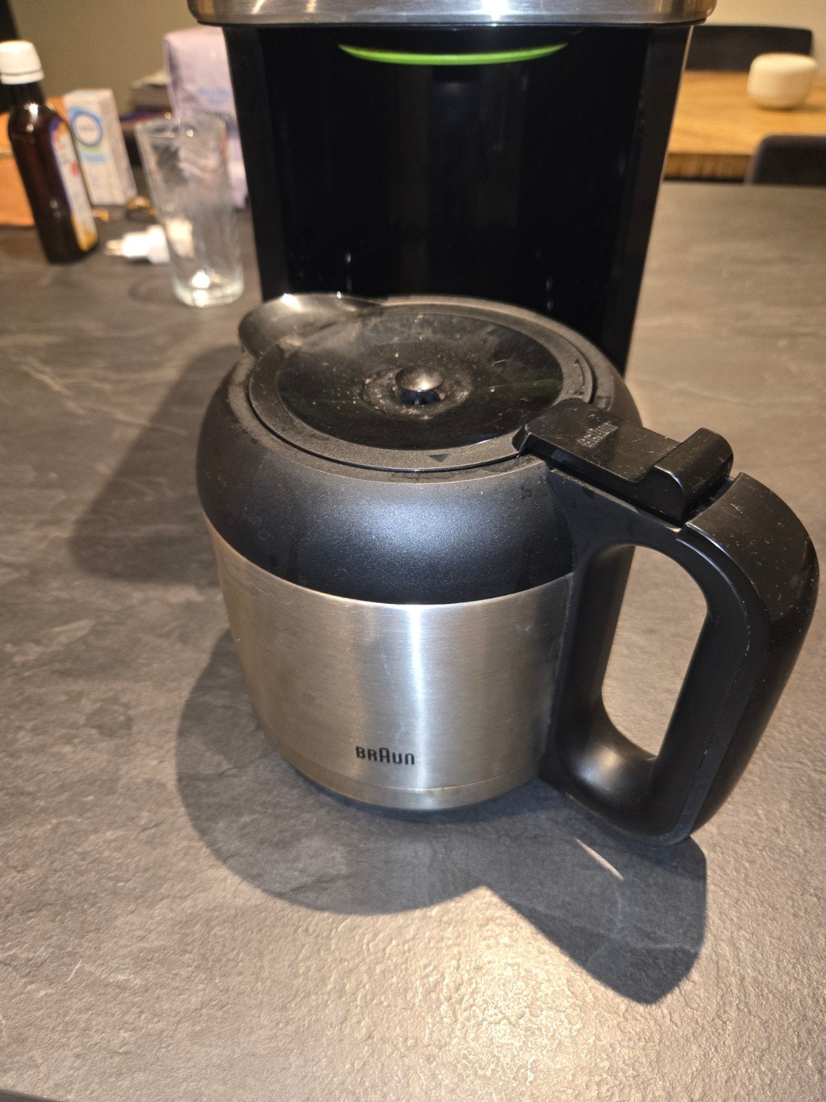 Braun Koffiezetapparaat met Timer en Thermoskan, Witgoed en Apparatuur, Ophalen of Verzenden, Gebruikt, Koffiemachine
