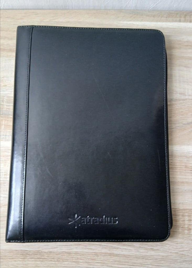 Leren Schrijfmap/Conferentiemap/Documentenmap Met Rits, Diversen, Ophalen of Verzenden, Zo goed als nieuw