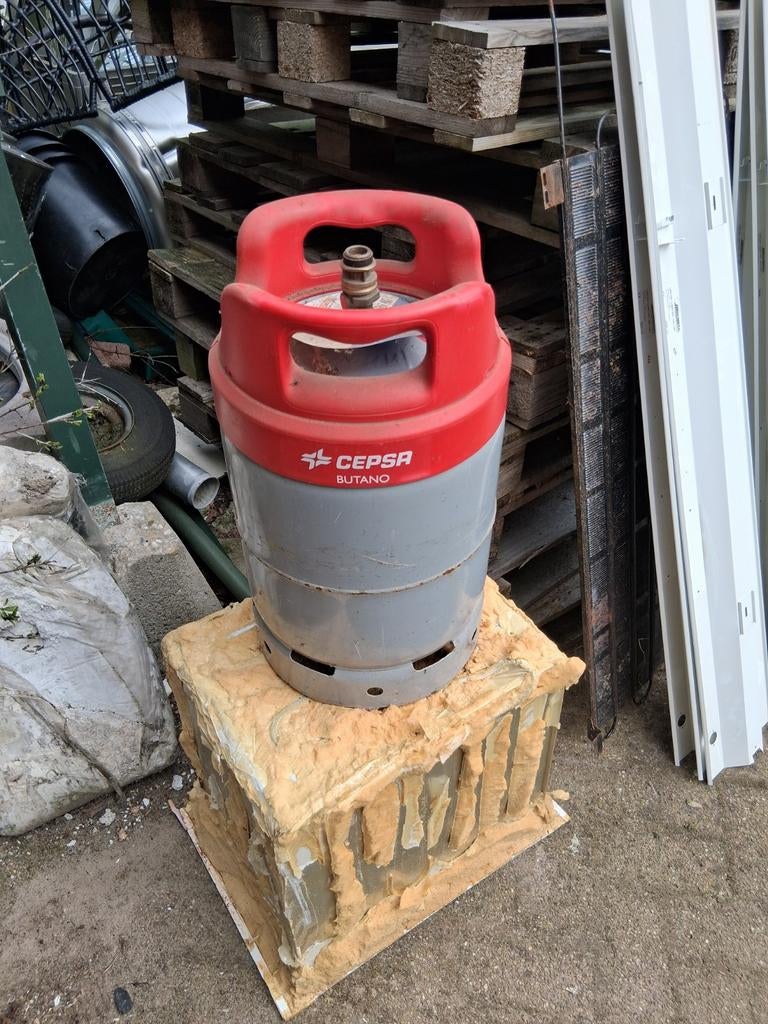 Gasfles met afwijkende Aansluiting zie foto.s, Ophalen
