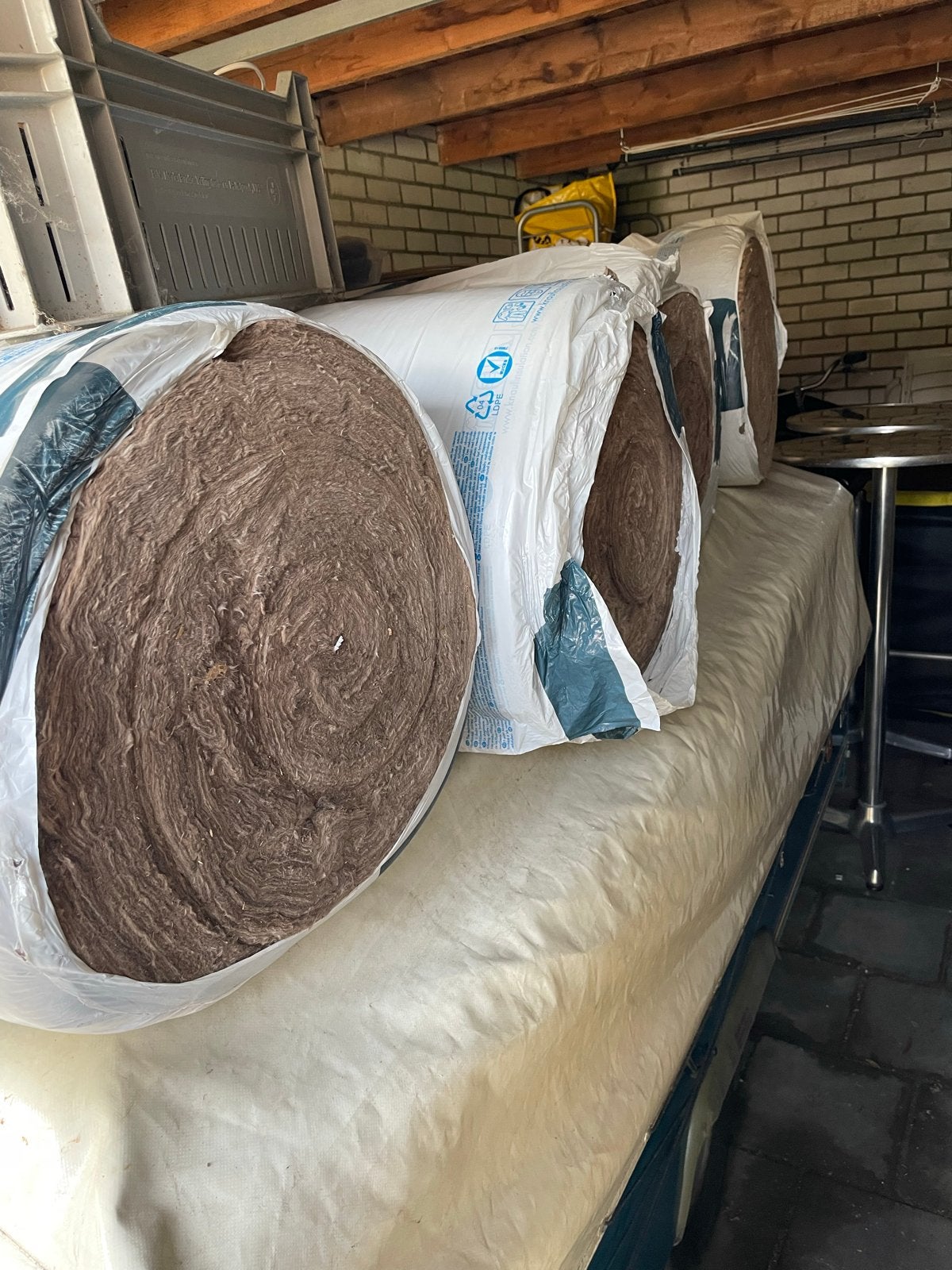 8 stuks Knauf Isolatie Steenwol Rollen - Nieuw, Ophalen, 12 cm of meer, Nieuw, Steenwol