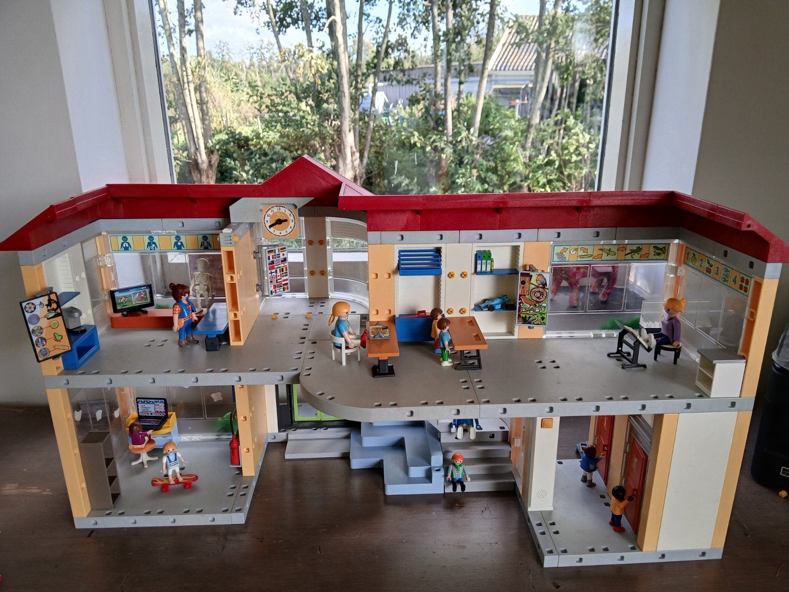 Playmobil Grote School met Inrichting 9453, Ophalen, Gebouw, Complete set, Zo goed als nieuw