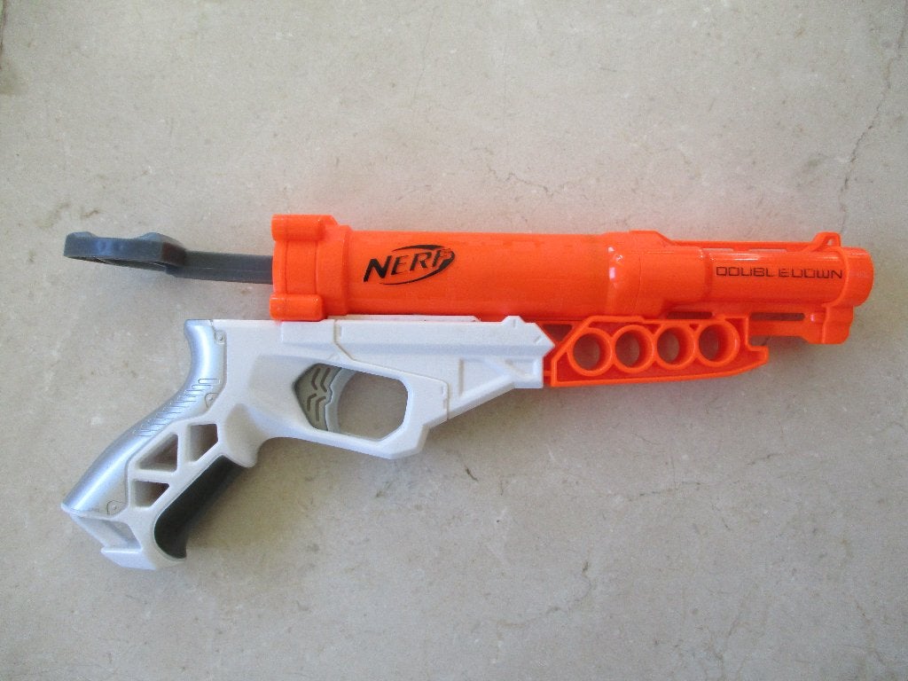 NERF N-Strike Elite Doubledown - Blaster, Ophalen of Verzenden, Zo goed als nieuw