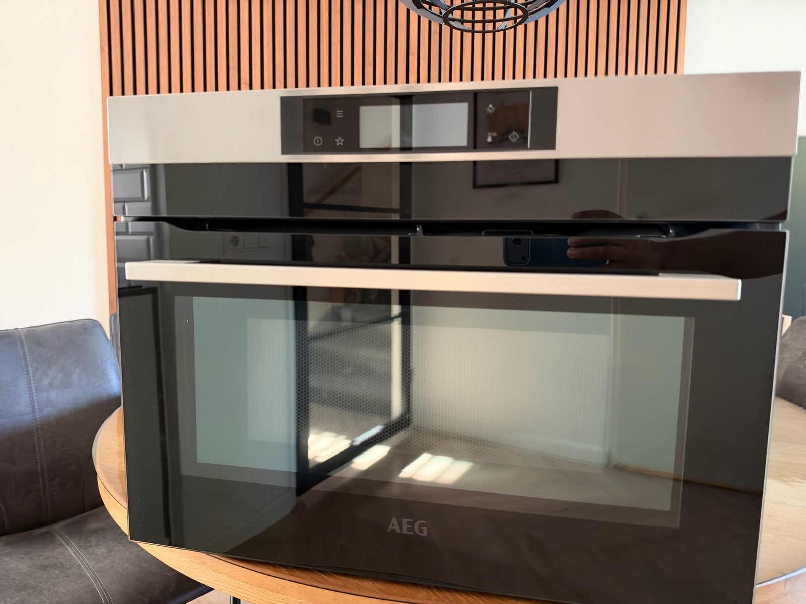 AEG Combi-oven KMK768080M - Zo goed als nieuw 45cm, Ophalen, 45 tot 50 cm, Inbouw, 45 tot 60 cm
