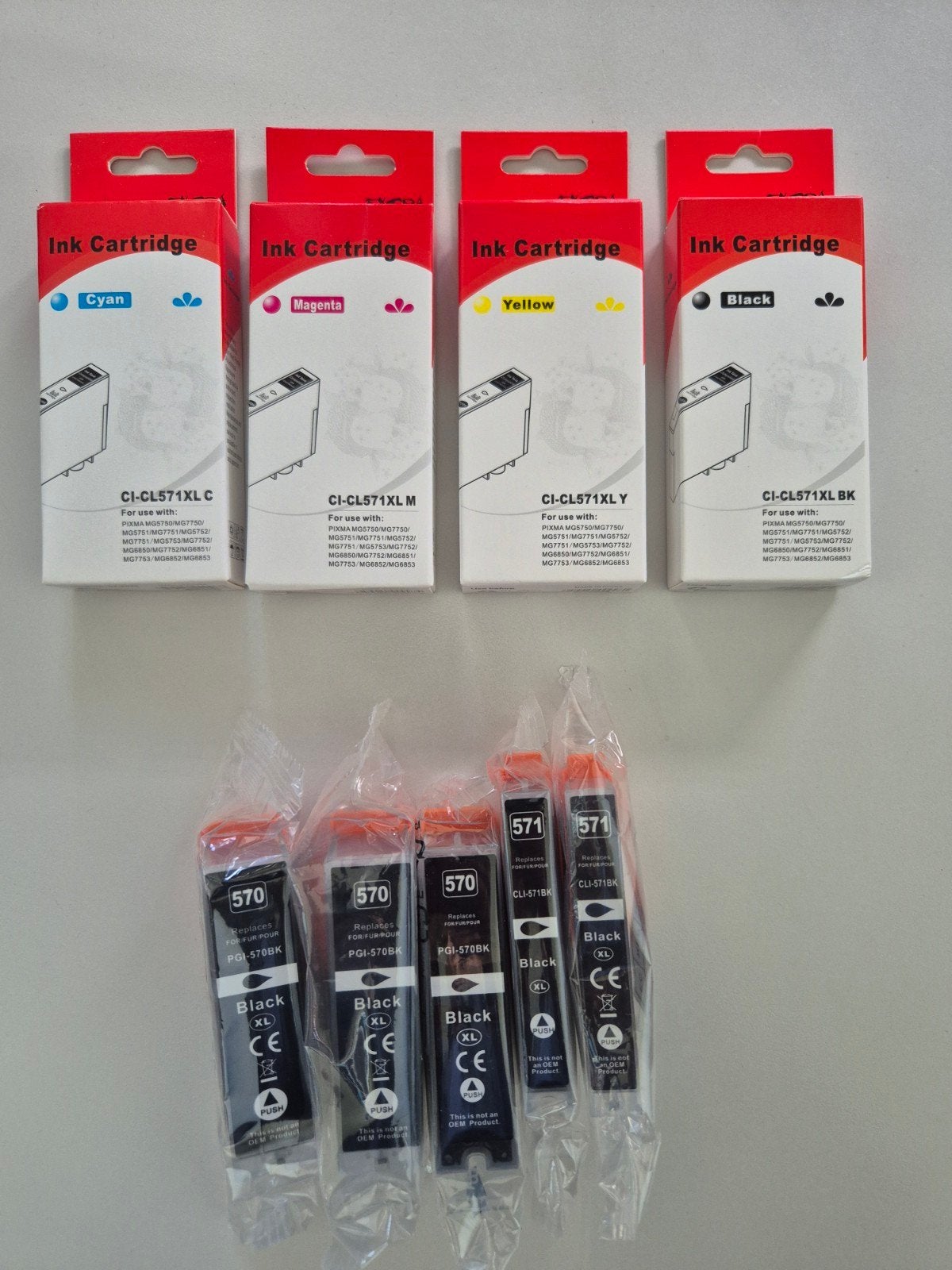 Te koop: 9 stuks inkt cartriges. Type pci-570 en cli-571, Ophalen of Verzenden, Nieuw, Cartridge