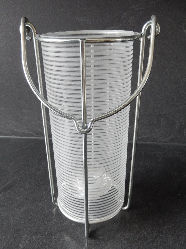 Windlicht van metaal en glas, Windlicht, 38 cm, Overige merken, Ophalen of Verzenden