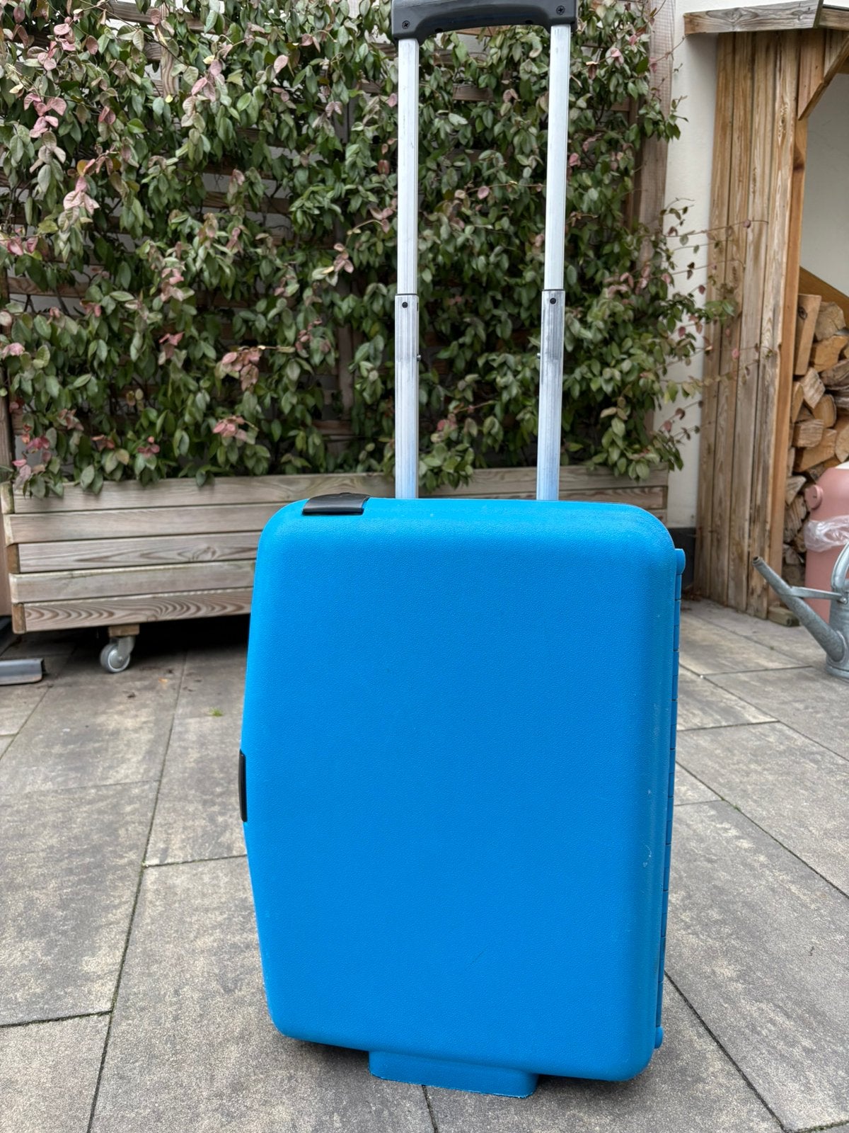Samsonite handbagage koffer in blauw, Ophalen, Gebruikt, 50 tot 60 cm, Hard kunststof