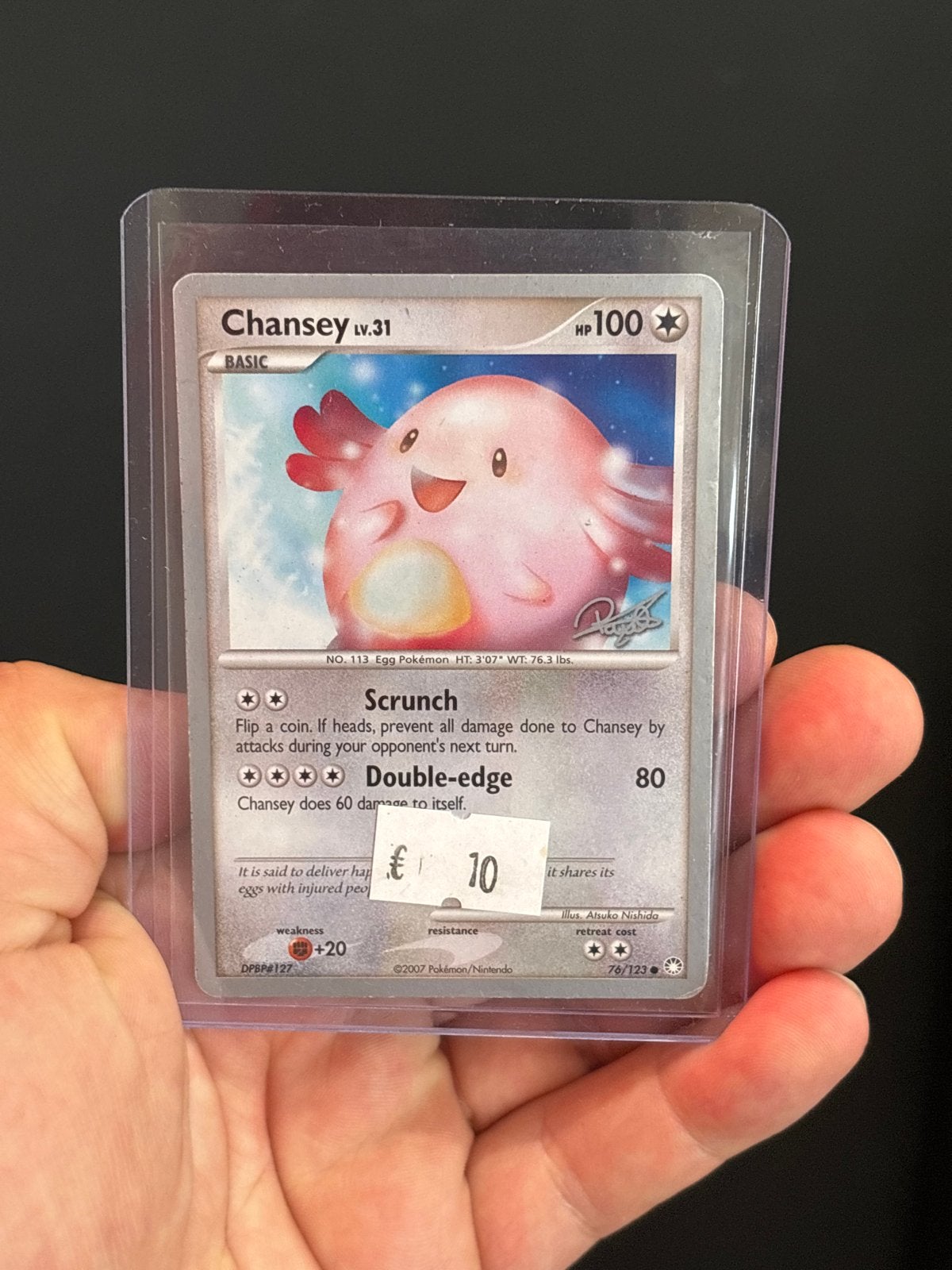 Chansey LV.31 Pokémon Kaart - World Championships 2008, Ophalen of Verzenden, Zo goed als nieuw, Losse kaart