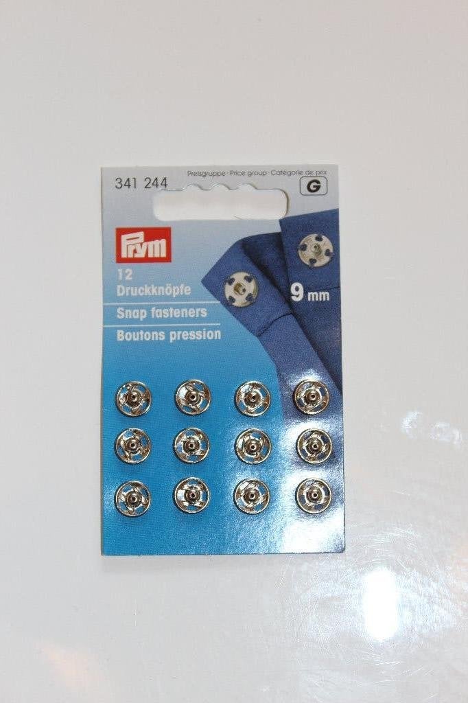 Prym 341244 aannaaibare drukknopen - zilver 9mm #2548, Ophalen of Verzenden, Nieuw, Garen of Naald(en)