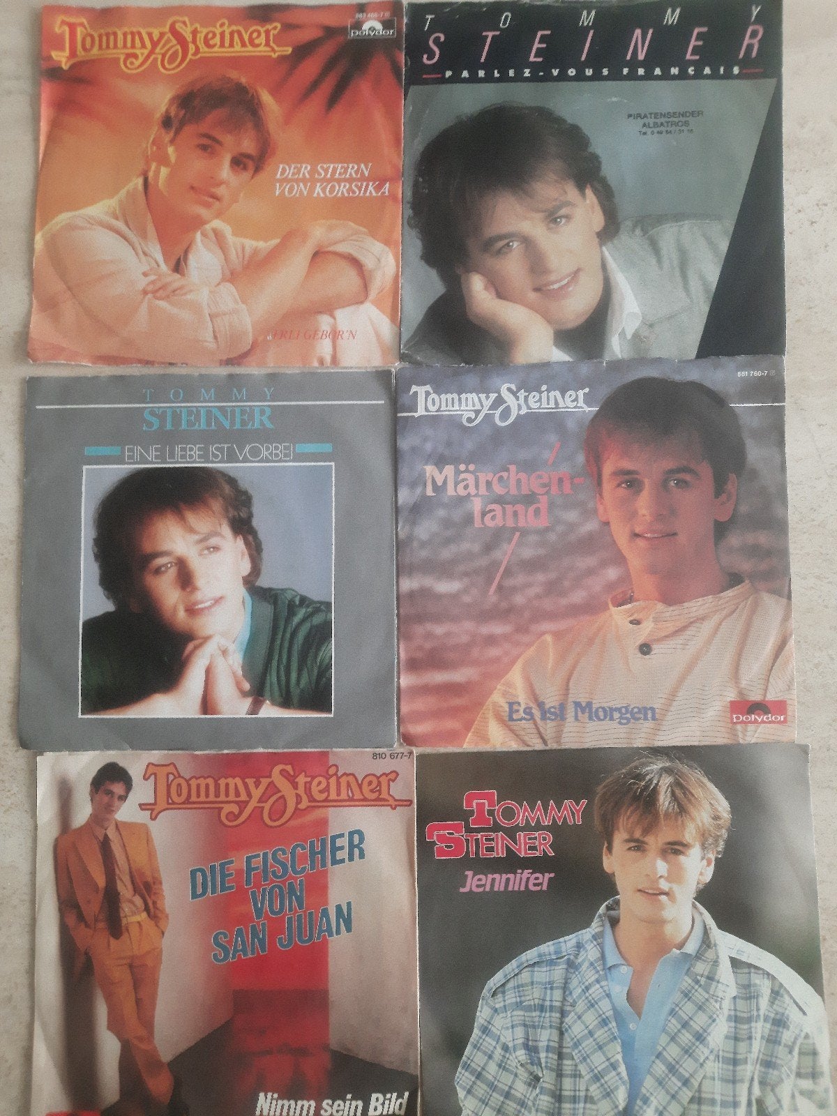 9x vinyl singels van Tommy Steiner, Ophalen of Verzenden, Zo goed als nieuw, Pop