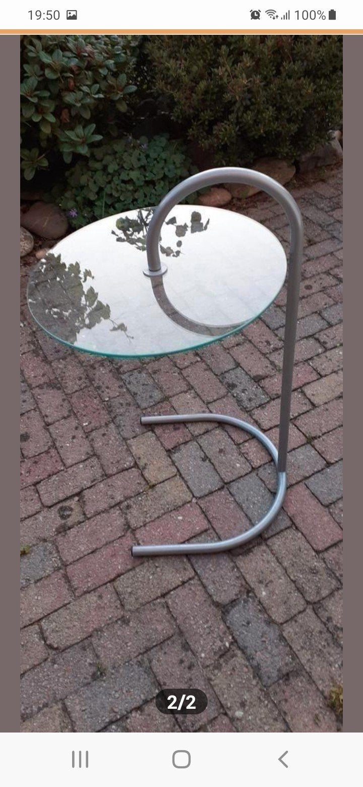 Vintage Ikea Ry bijzettafel, Huis en Inrichting, Ophalen, Minder dan 55 cm, Gebruikt, Rond