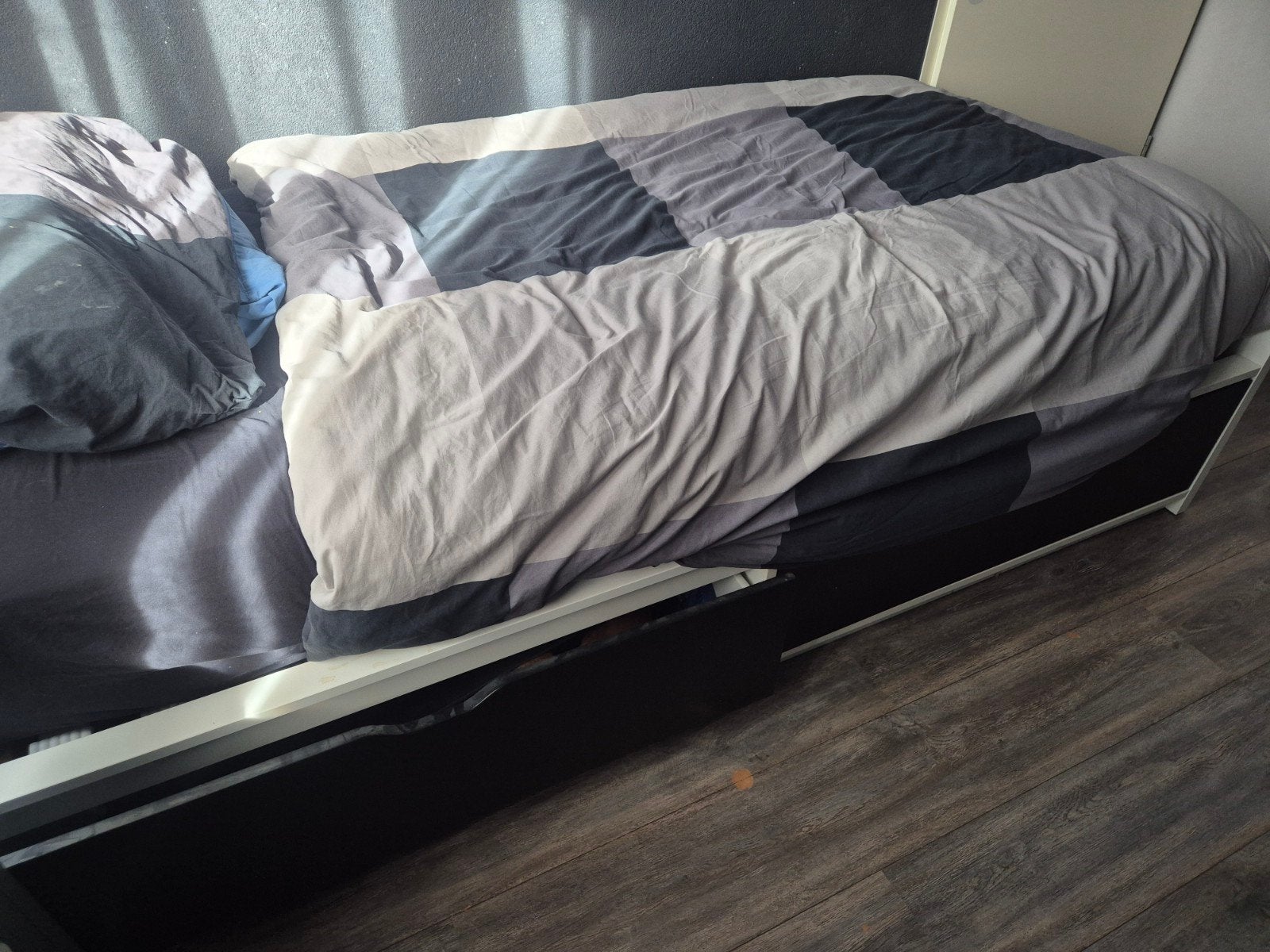 IKEA Eenpersoonsbed met 2 Lades, Ophalen, Gebruikt, 90 cm, Eenpersoons