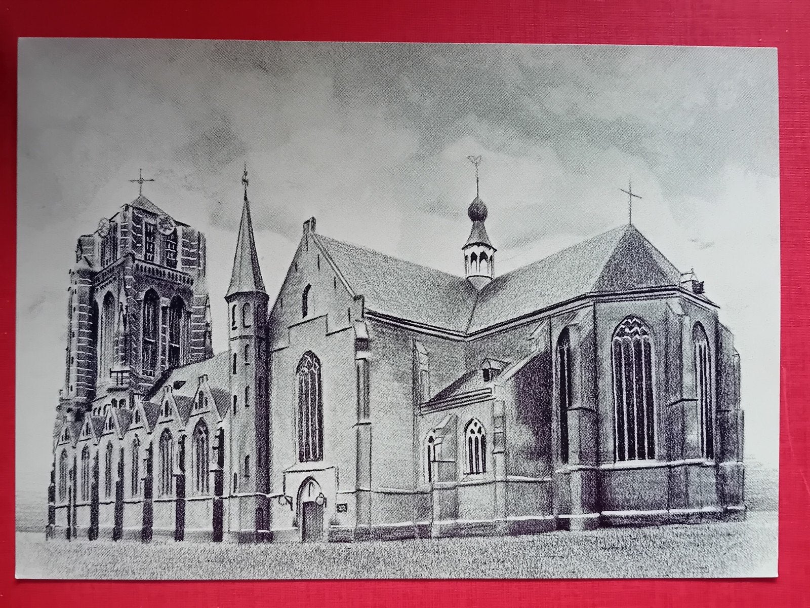 Ansichtkaart Basiliek St. Jan Oosterhout (NB) - J. Duchateau, Ophalen of Verzenden, 1960 tot 1980, Ongelopen, Noord-Brabant