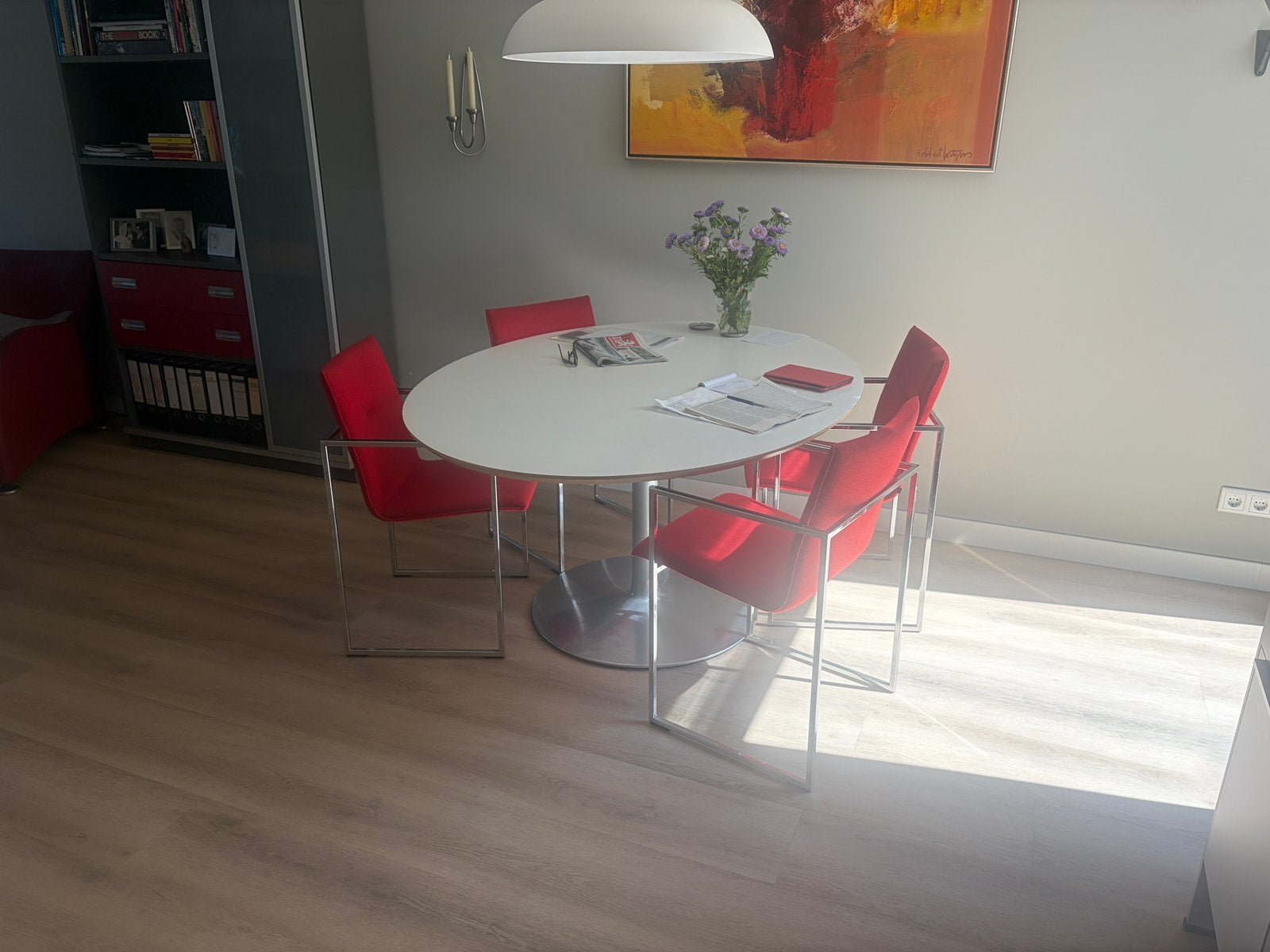 Design ARCO eetkamerstoel, Ophalen, Gebruikt, Stof, Vijf, Zes of meer stoelen