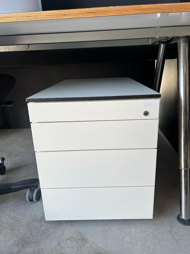 Ladeblok wit met 4 lades circulair, Minder dan 50 cm, Gebruikt, Ophalen of Verzenden, 3 of 4 laden