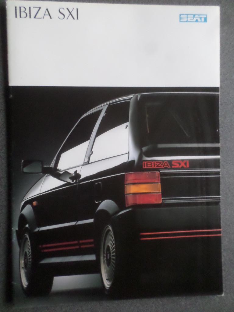 Seat Ibiza SXI 1988 Brochure, Ophalen of Verzenden, Zo goed als nieuw, Overige merken