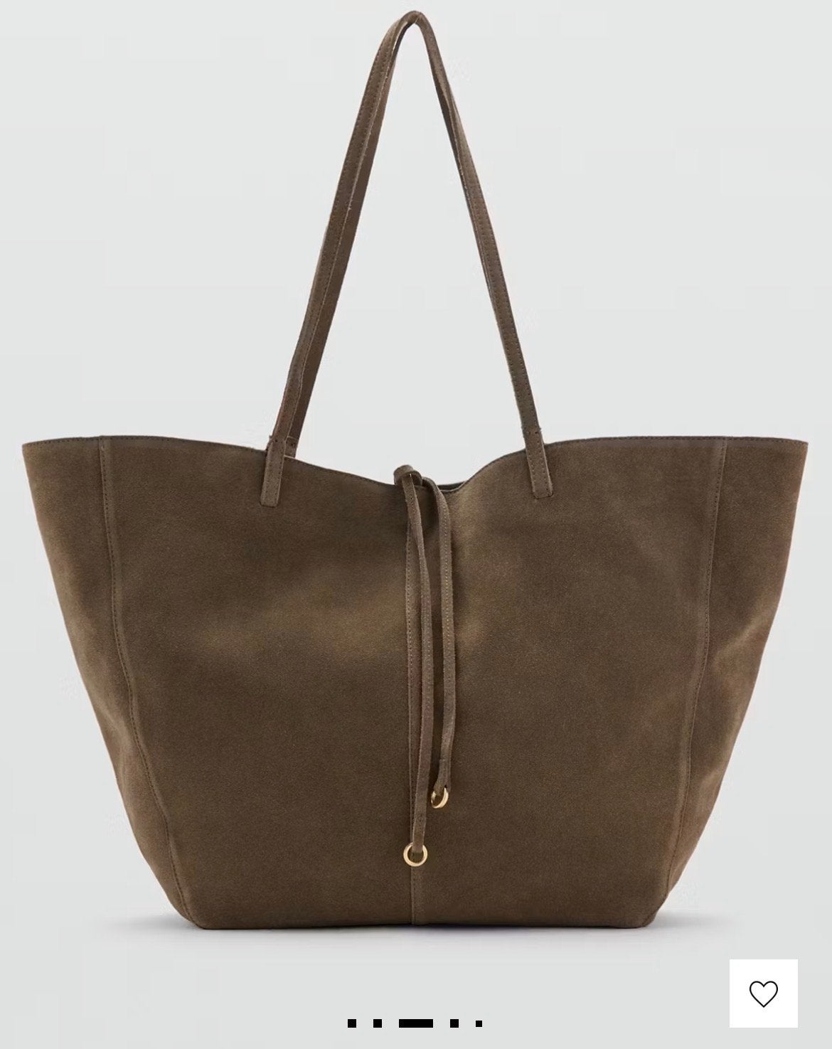 Nieuwe suède shopper tas - Khaki/Bruin, Ophalen of Verzenden, Nieuw, Bruin, Shopper