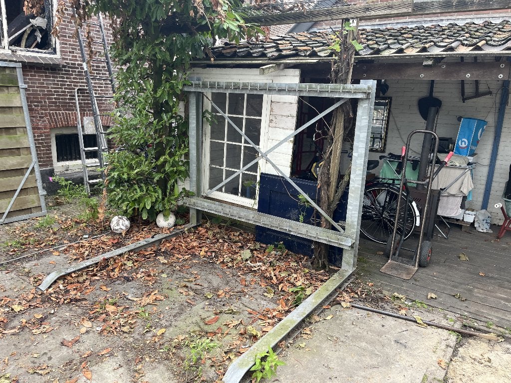 Tuinscherm display / waaier, Ophalen, 150 tot 200 cm, Zo goed als nieuw, 150 tot 200 cm