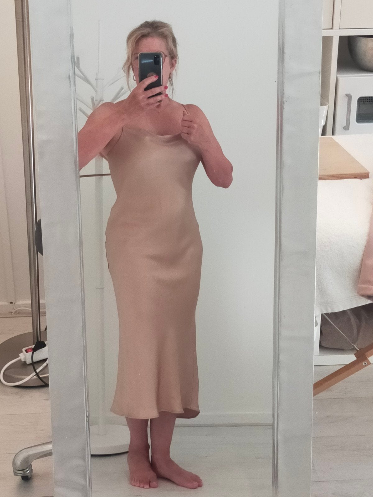 Maliparmi zijden jurk, maat M, Kleding | Dames, Maat 38/40 (M), Beige, Ophalen of Verzenden, Zo goed als nieuw