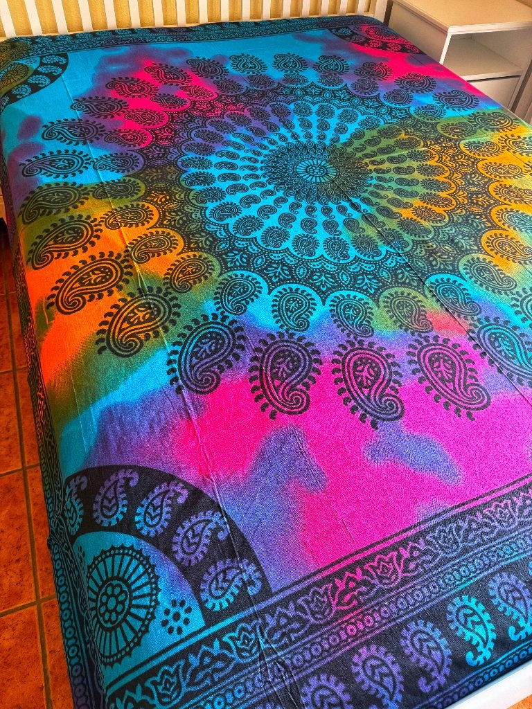 SPREI / BED / STRAND / BANK / 210240 CM ꩜, Meerkleurig, Overige typen, Katoen, Ophalen of Verzenden