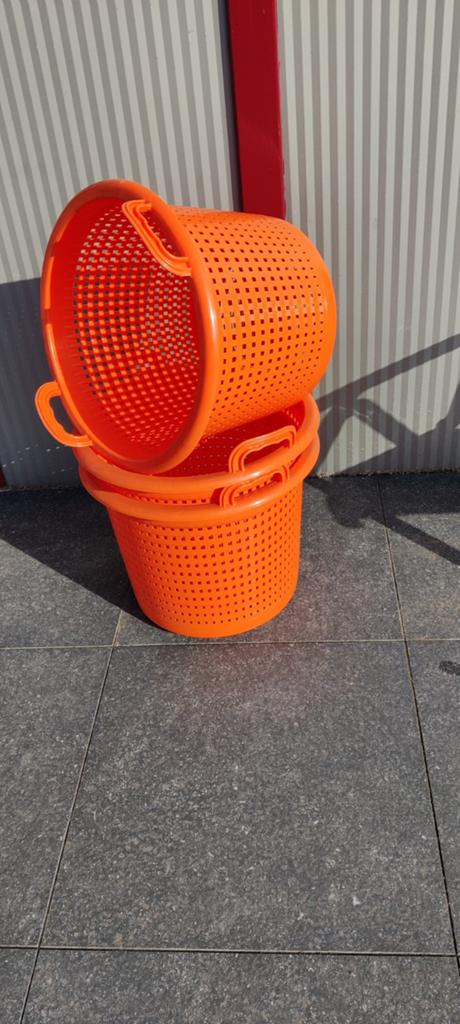 Industriële wasmand oranje 45 ltr., Ophalen of Verzenden
