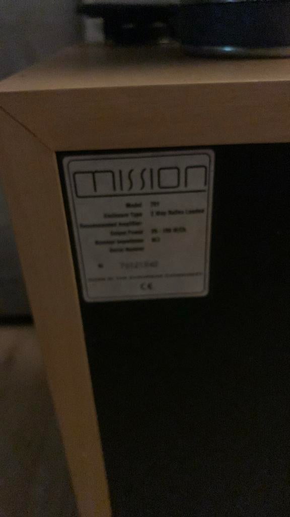 Mission 701 luidsprekers, Audio, Tv en Foto, Overige merken, Gebruikt, Ophalen of Verzenden, 60 tot 120 watt