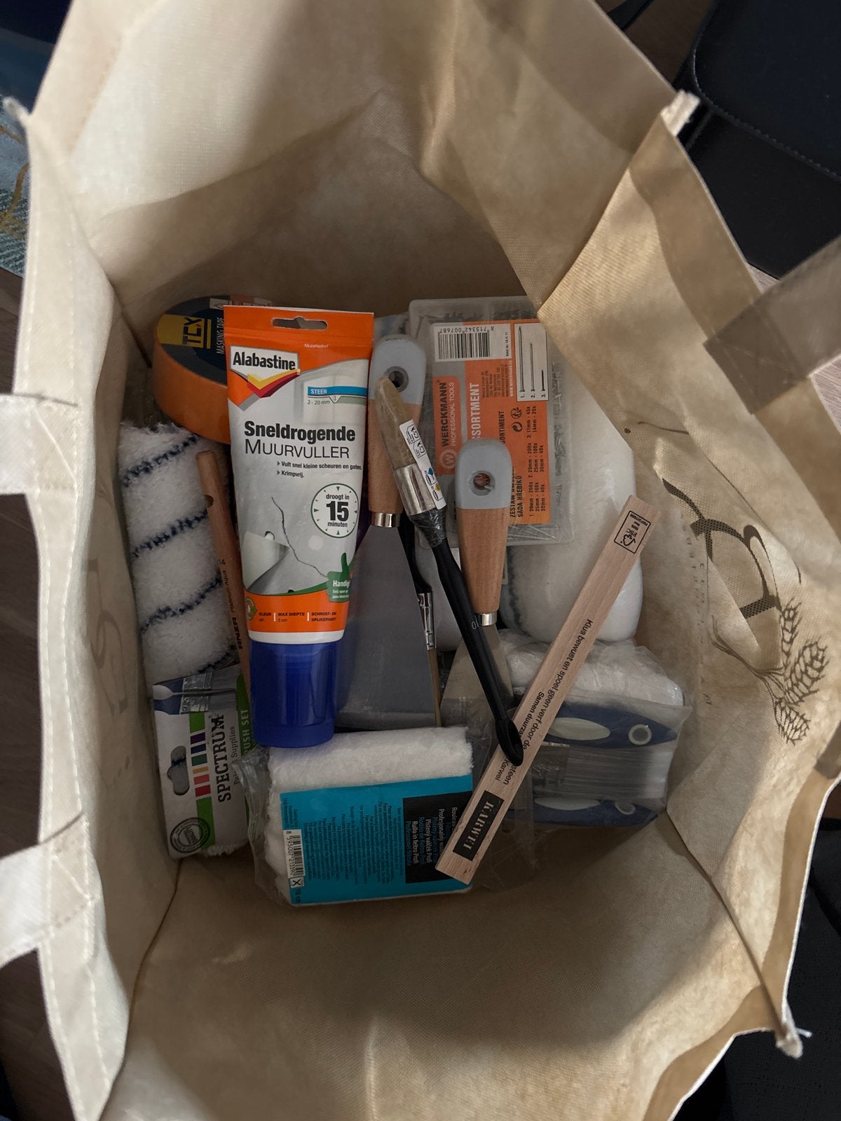 Verfbenodigdheden set: Muurvuller, kwasten, rollers en meer, Doe-het-zelf en Verbouw, Ophalen, Nieuw, Overige typen