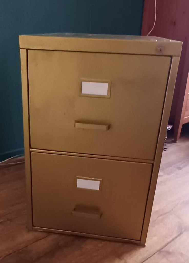 Hangmappenkast met slot, Ophalen, Minder dan 50 cm, Gebruikt, 1 of 2 laden