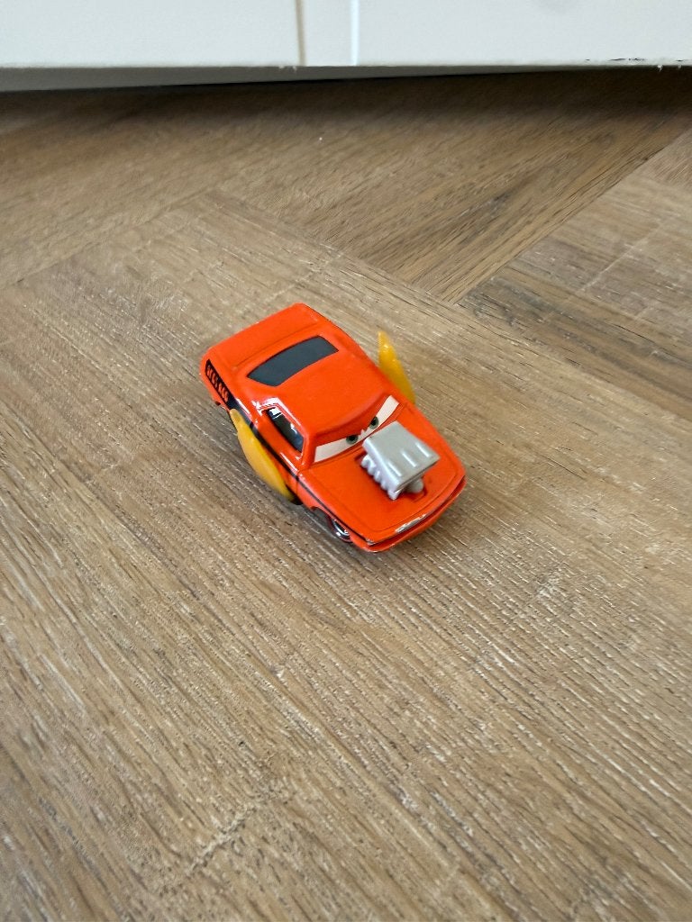 Heel goed oranje Disney Mattel Cars auto Snot Rod 1:55 toy, Ophalen of Verzenden, Zo goed als nieuw