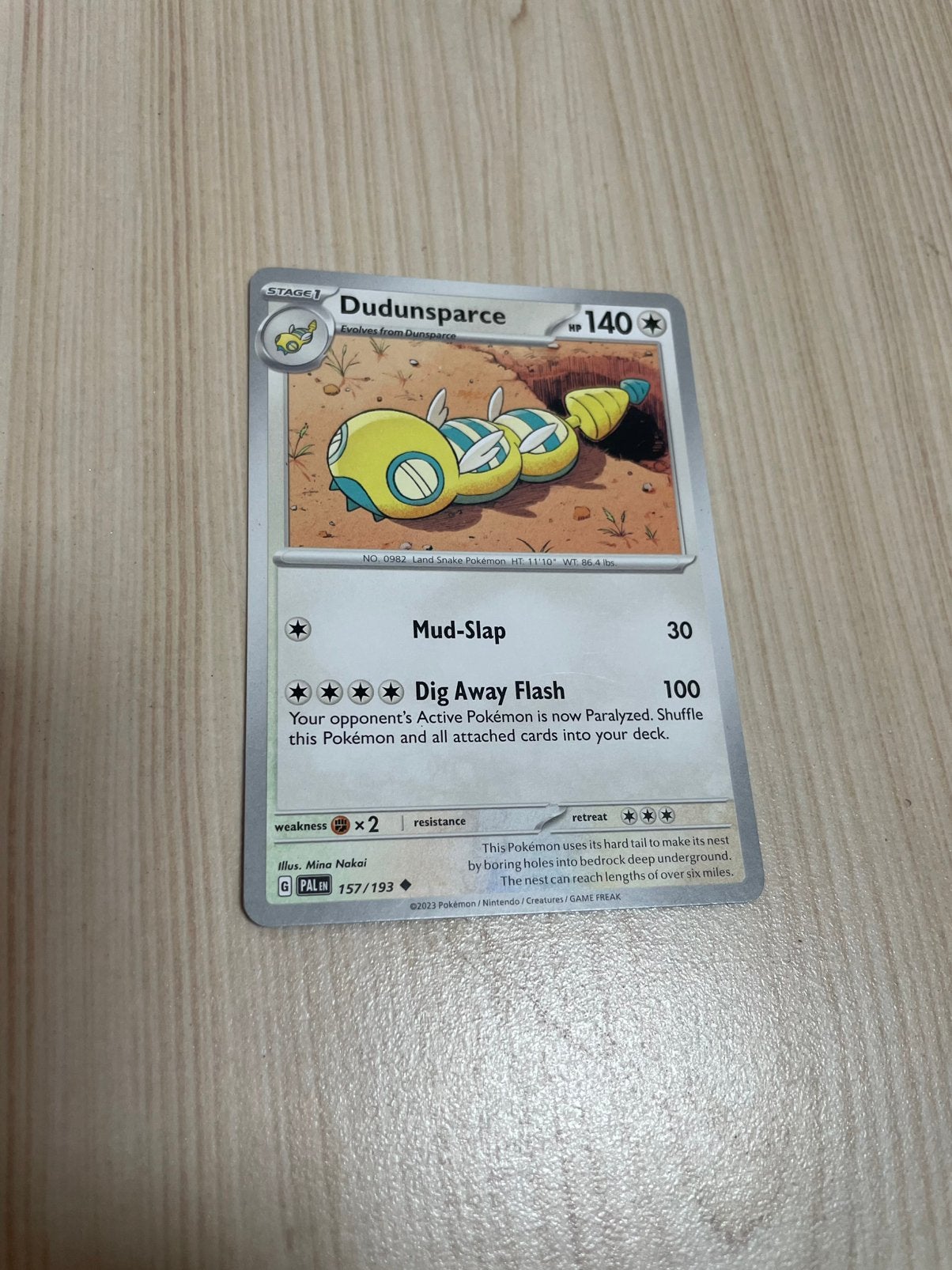 Pokémon kaart: Dudunsparce, Ophalen of Verzenden, Nieuw, Losse kaart