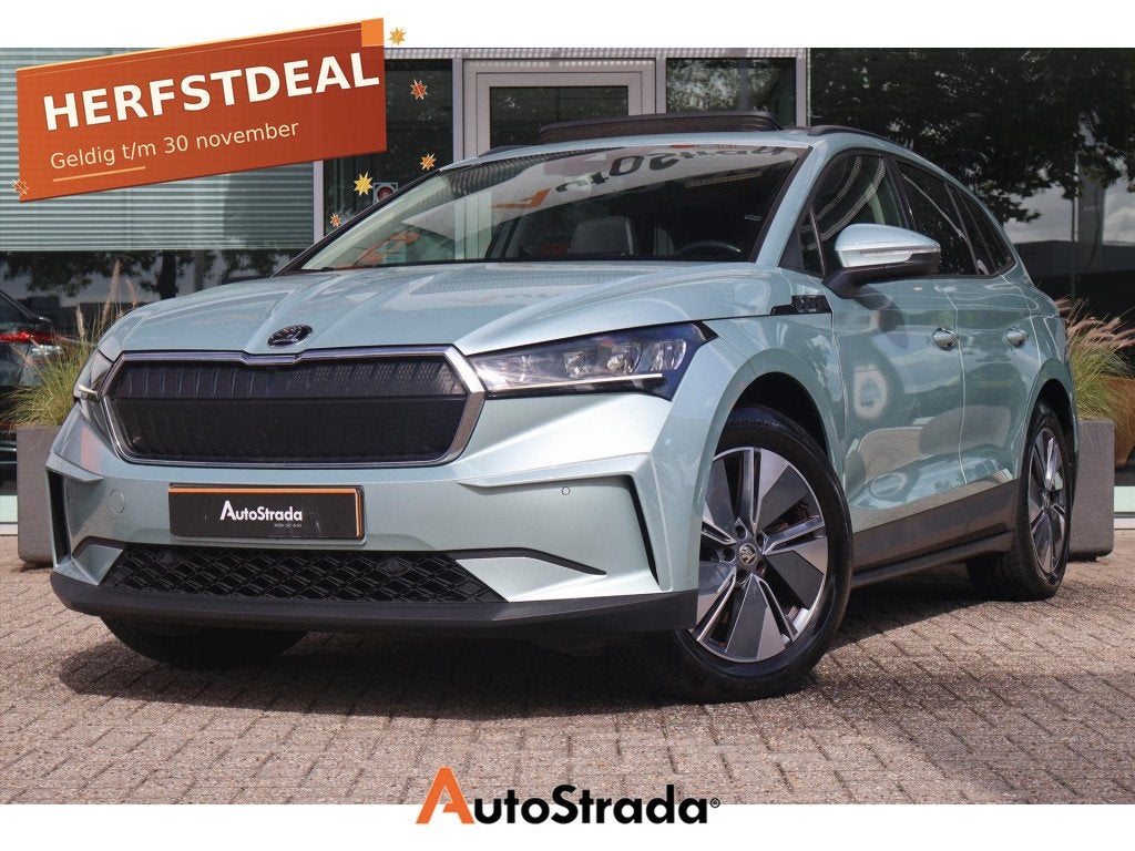 Skoda Enyaq Iv 60 Elektromotor 180pk SoH 91% | Virtual | Pan, Dealer onderhouden, 0 cilinders, Gebruikt, Zwart