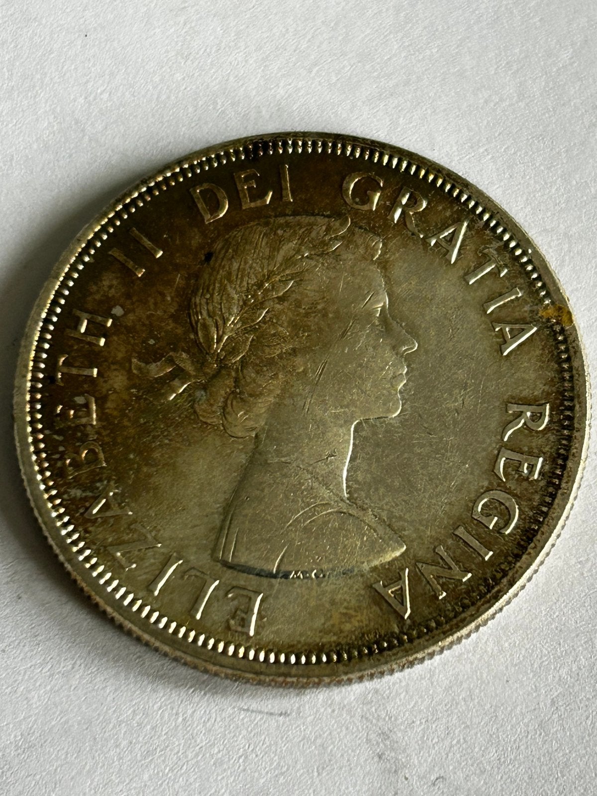 Zilveren dollar Canada 1964 Charlottetown & Quebec, 23,5 gr, Ophalen of Verzenden, Noord-Amerika, Zilver