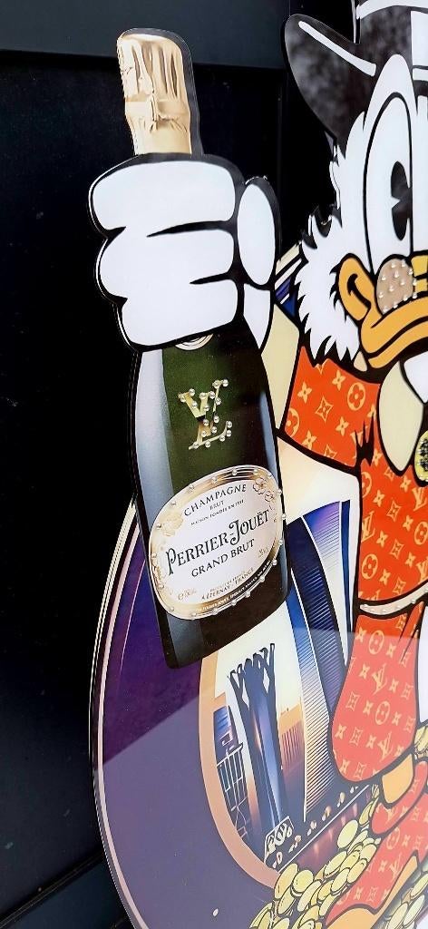 Mooi fantasy design pop-art werk van Dagobert Duck🥂💰, ., Overige typen, Nieuw, Ophalen of Verzenden
