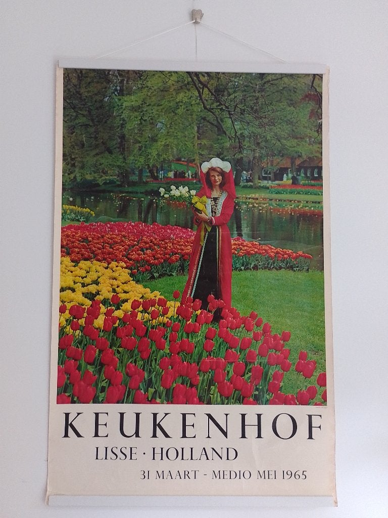 grote poster Keukenhof origineel 1965, Ophalen, Deurposter of groter, Overige onderwerpen, Rechthoekig Staand