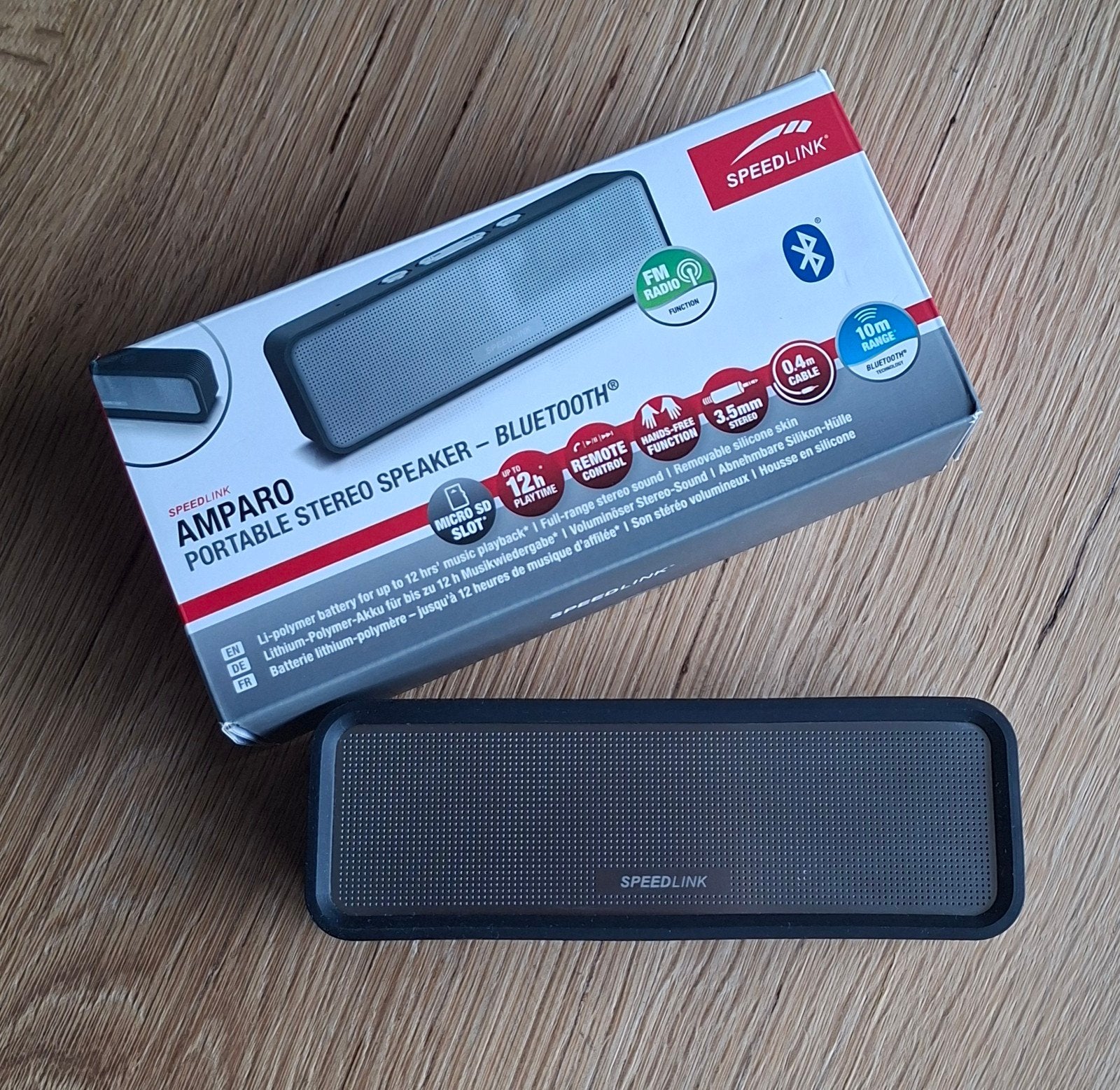 Amparo bluetooth speaker handsfree beĺlen micro sd slot, Overige merken, Ophalen of Verzenden, Zo goed als nieuw, Draagbare speaker