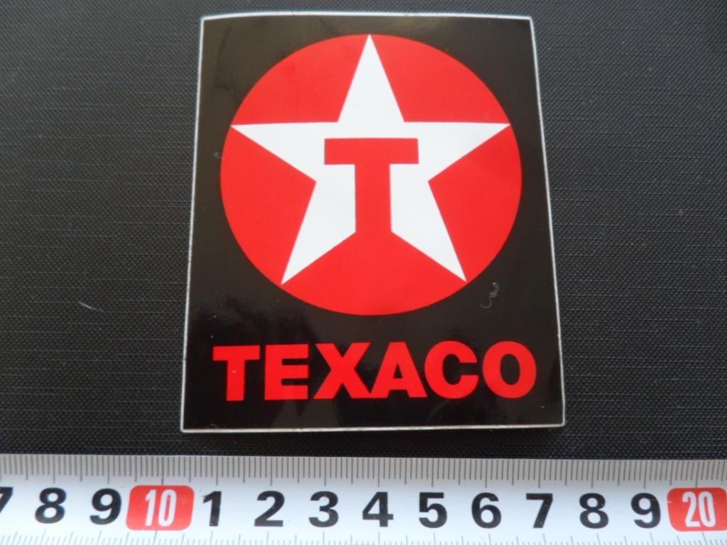 sticker TEXACO logo benzine *, Ophalen, Zo goed als nieuw
