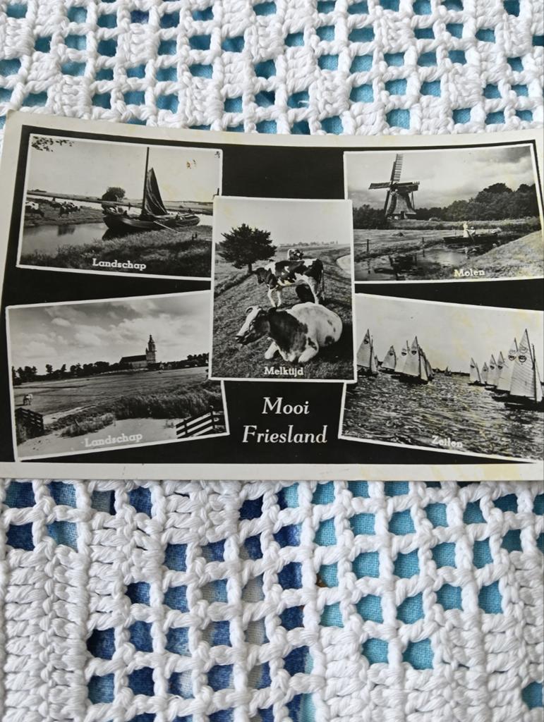Vintage: Mooi Friesland - Landschap, Molen, Zei, Ophalen of Verzenden, 1960 tot 1980, Gelopen, Friesland