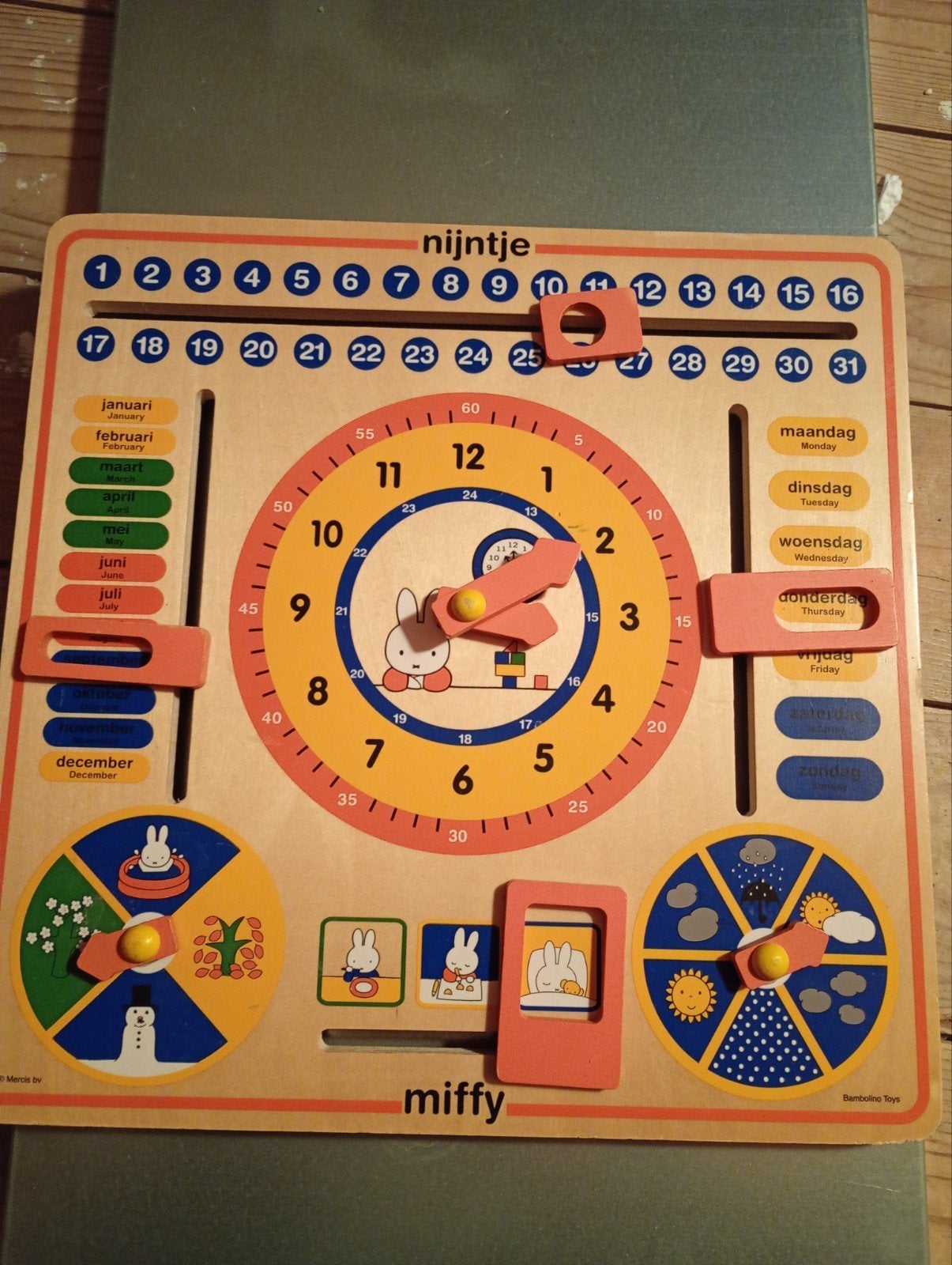 Houten kalender 2,-, Ophalen of Verzenden, Zo goed als nieuw, Overige typen