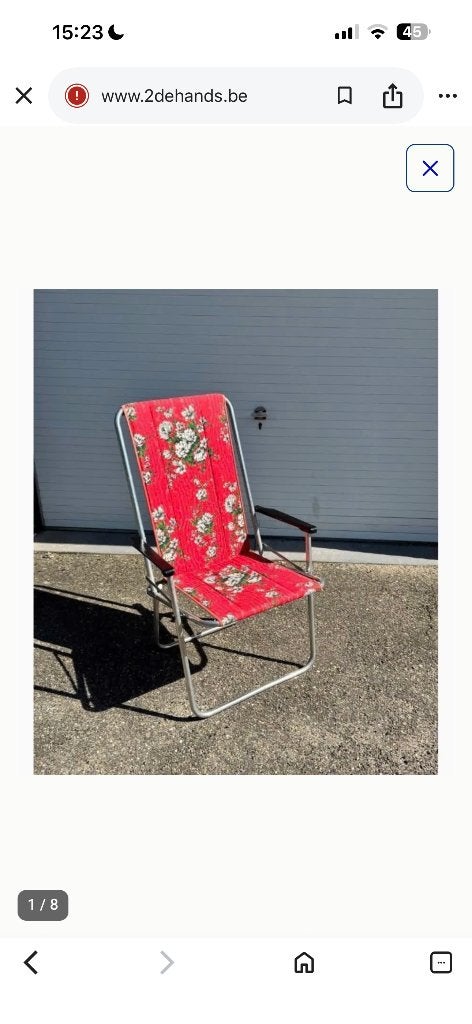 Vintage kampeerstoel, Ophalen, Zo goed als nieuw, Campingstoel