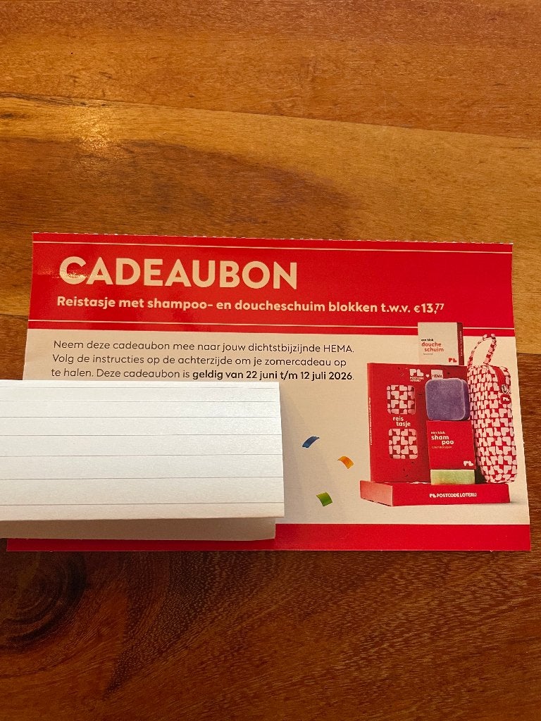 cadeaubon Hema via PCL, Eén persoon, Cadeaubon, Warenhuis- of Winkelbon
