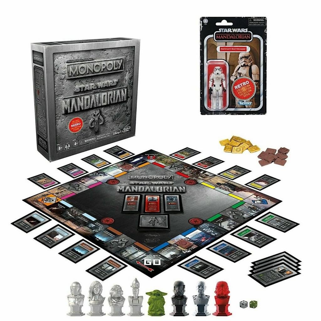 Monopoly Star Wars The Mandalorian + Retro Stormtrooper, Drie of vier spelers, Ophalen of Verzenden, Nieuw, Hasbro