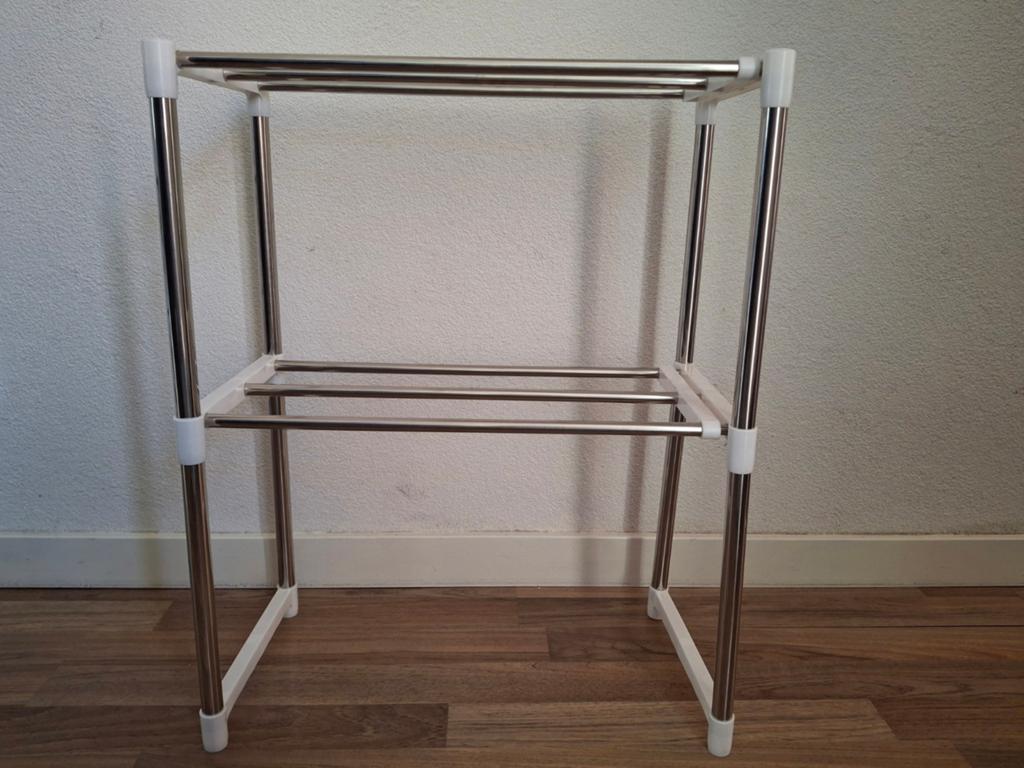 Uitschuifbaar schoenenrek, Ophalen, Metaal of Aluminium, Zo goed als nieuw, 75 cm of meer