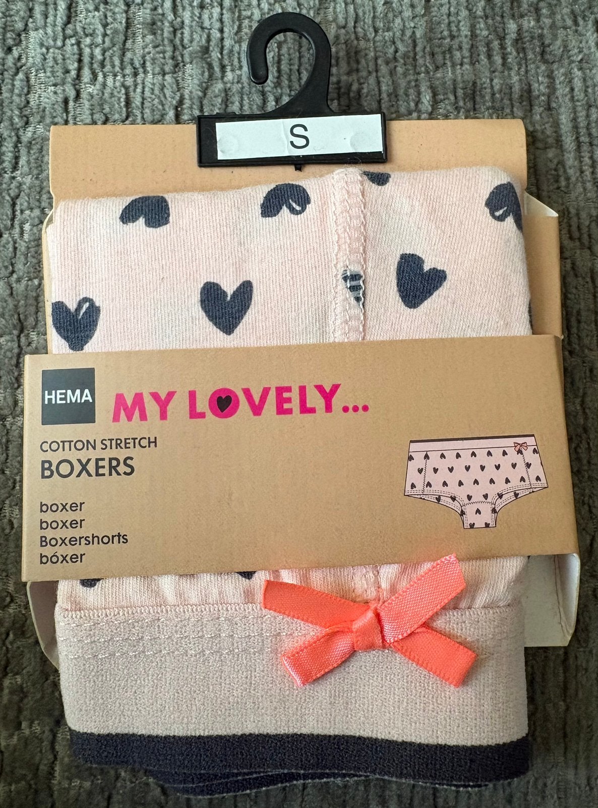 Nieuw - Roze meisjes boxer met hartjes; meisje, 158/164,Hema, Kinderen en Baby's, Kinderkleding | Maat 158, Ophalen of Verzenden