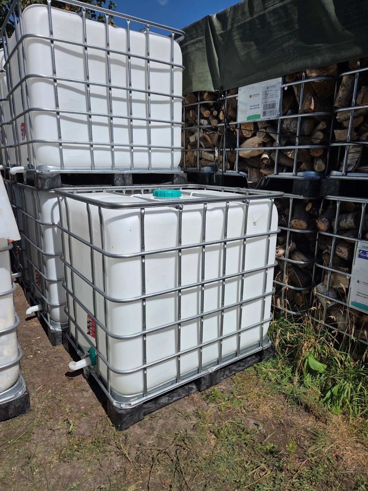 IBC vaten 1000 ltr, Ophalen, Kunststof, Met kraantje, 150 liter of meer